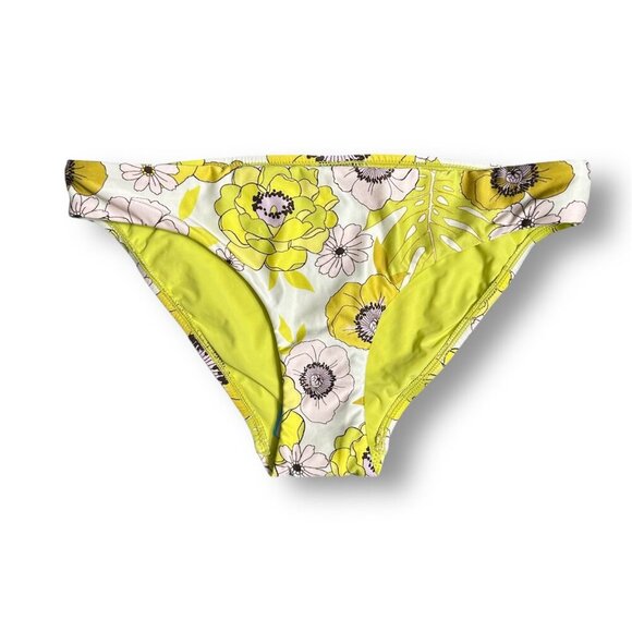 Seafolly US 6 Summer of Love Hipster Bikini Bottom Yellow Floral Swim Wild Lime - Picture 5 of 10